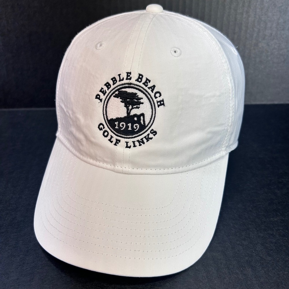 Pebble Beach Golf Links Men White Nike Hat Legacy91 Dri-FIT Adjustable OSFM